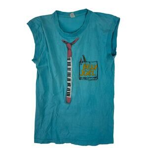 Vintage 1984 Billy Joel Tour Tank Top | Piano Tie Graphic | An Innocent Man